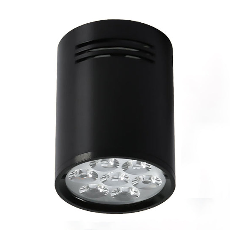 Cylindrical Shape Ceiling Lamp Modern Simple Style Aluminium 1 Light Flush Mount for Aisle