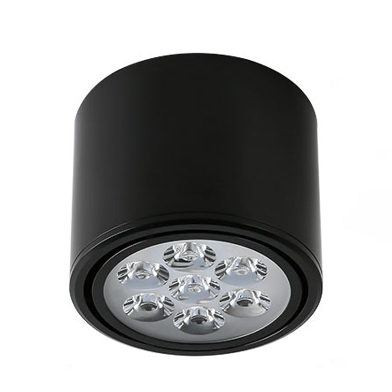 Cylindrical Shape Ceiling Lamp Modern Simple Style Aluminium 1 Light Flush Mount for Aisle