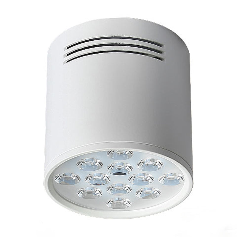 Cylindrical Shape Ceiling Lamp Modern Simple Style Aluminium 1 Light Flush Mount for Aisle