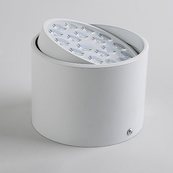 Cylindrical Shape Ceiling Lamp Modern Simple Style Aluminium 1 Light Flush Mount for Aisle