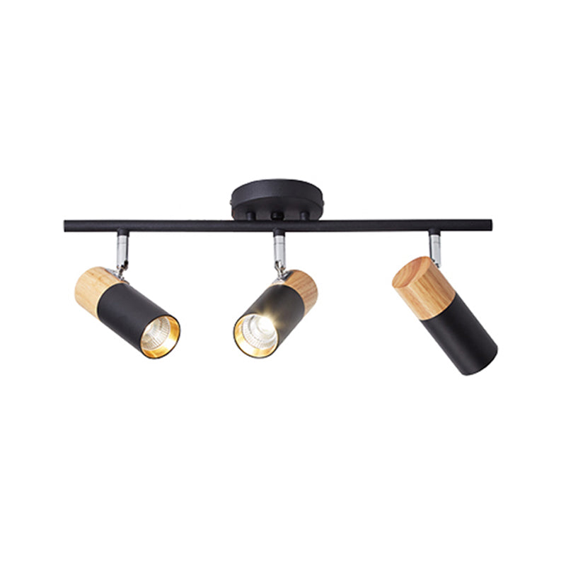 Plafonnier LED sur Rail de forme cylindrique, montage encastré en aluminium, Style Simple et moderne, pour salle à manger