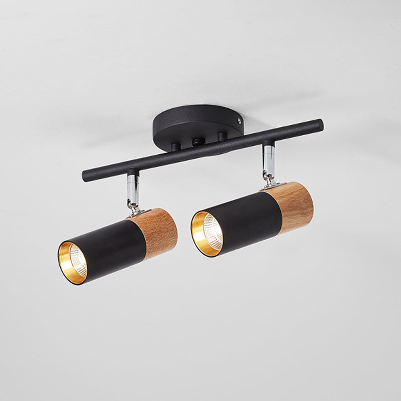 Plafonnier LED sur Rail de forme cylindrique, montage encastré en aluminium, Style Simple et moderne, pour salle à manger