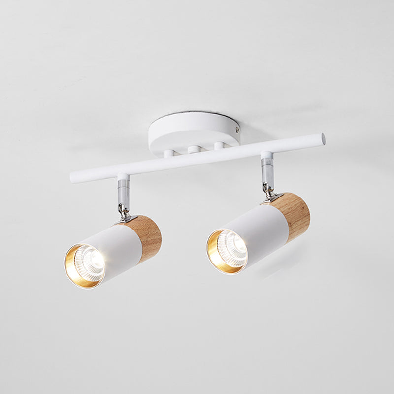 Plafonnier LED sur Rail de forme cylindrique, montage encastré en aluminium, Style Simple et moderne, pour salle à manger