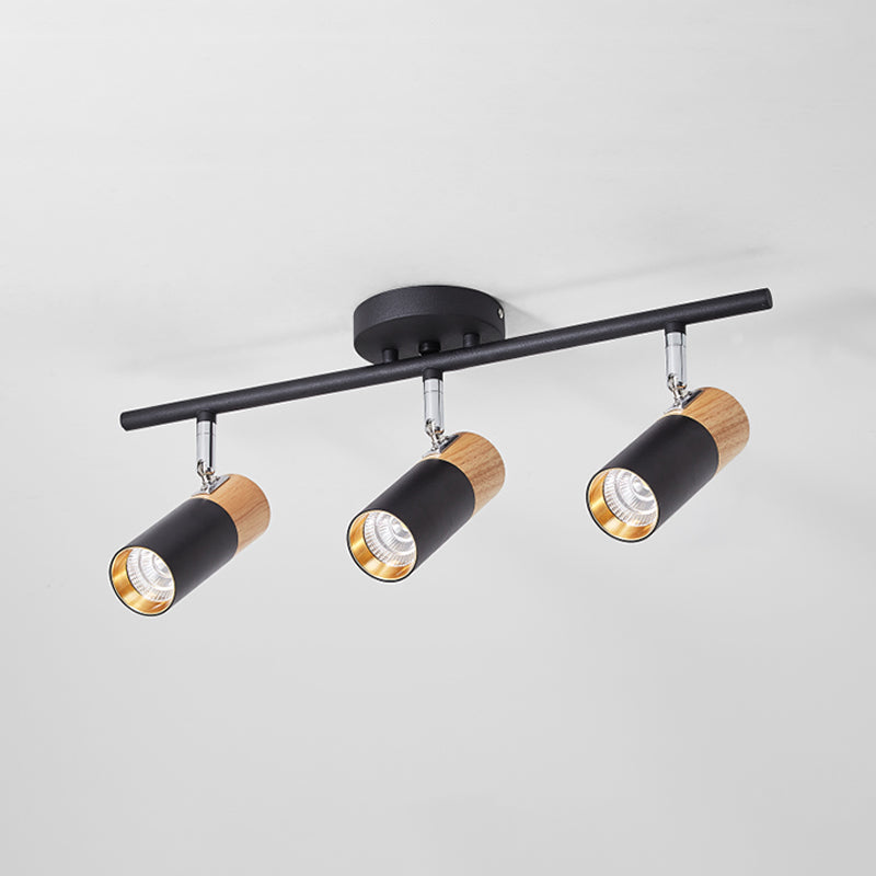Plafonnier LED sur Rail de forme cylindrique, montage encastré en aluminium, Style Simple et moderne, pour salle à manger