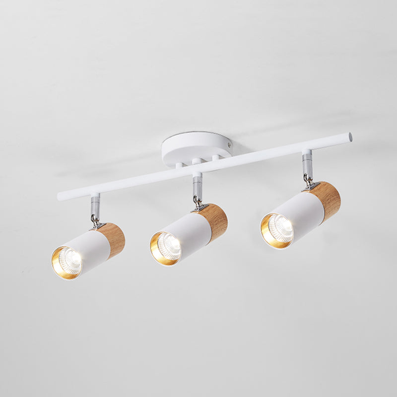 Plafonnier LED sur Rail de forme cylindrique, montage encastré en aluminium, Style Simple et moderne, pour salle à manger