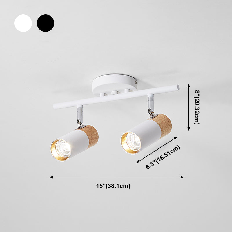 Plafonnier LED sur Rail de forme cylindrique, montage encastré en aluminium, Style Simple et moderne, pour salle à manger