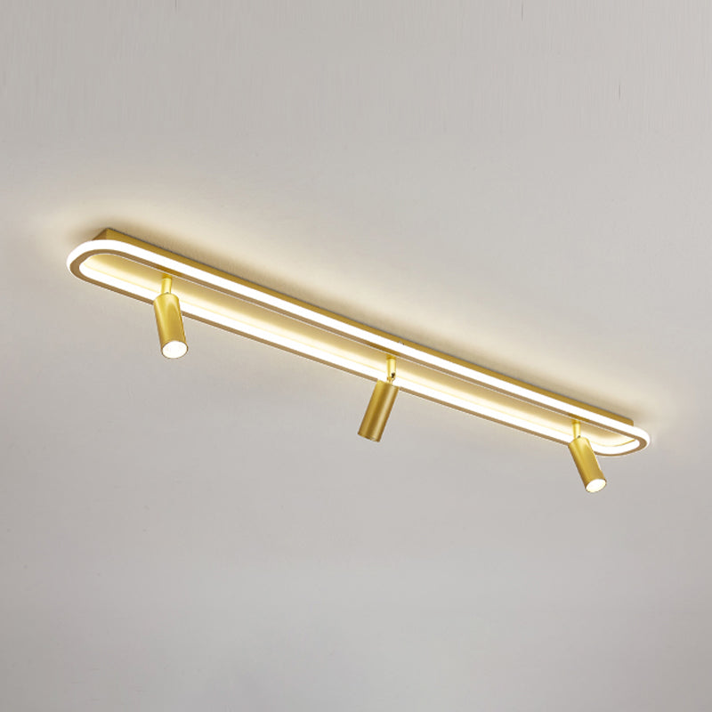 Plafonnier LED sur Rail en forme de géométrie, montage encastré en fer, Style moderne et Simple, pour salle à manger