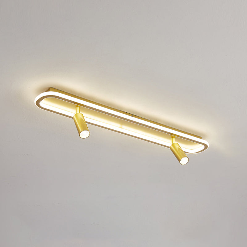 Plafonnier LED sur Rail en forme de géométrie, montage encastré en fer, Style moderne et Simple, pour salle à manger