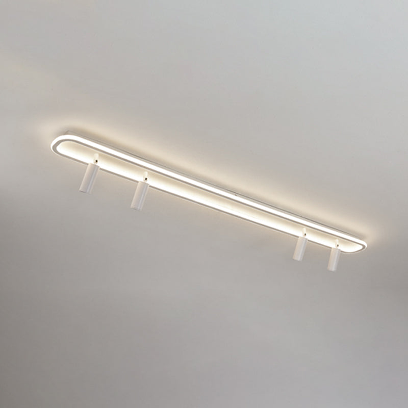 Plafonnier LED sur Rail en forme de géométrie, montage encastré en fer, Style moderne et Simple, pour salle à manger