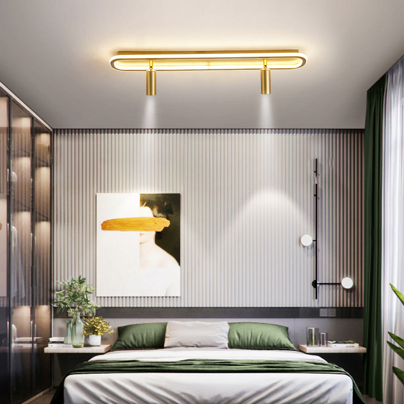 Plafonnier LED sur Rail en forme de géométrie, montage encastré en fer, Style moderne et Simple, pour salle à manger