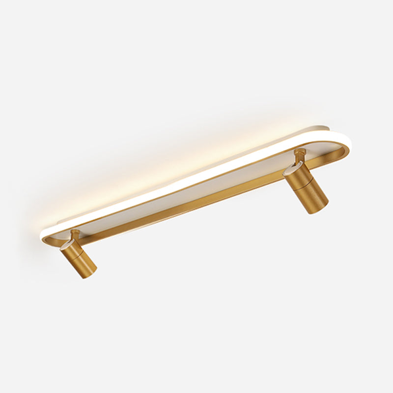 Geometry Shape LED Rail Ceiling Lamp Modern Simple Style Iron Flush Mount for Clothing Store