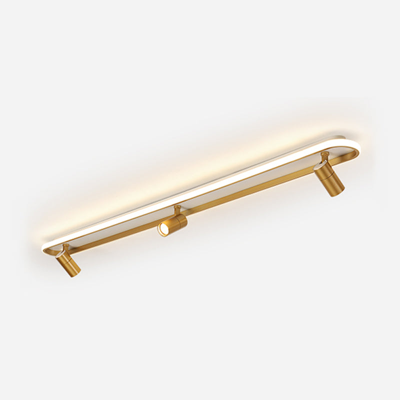 Geometry Shape LED Rail Ceiling Lamp Modern Simple Style Iron Flush Mount for Clothing Store