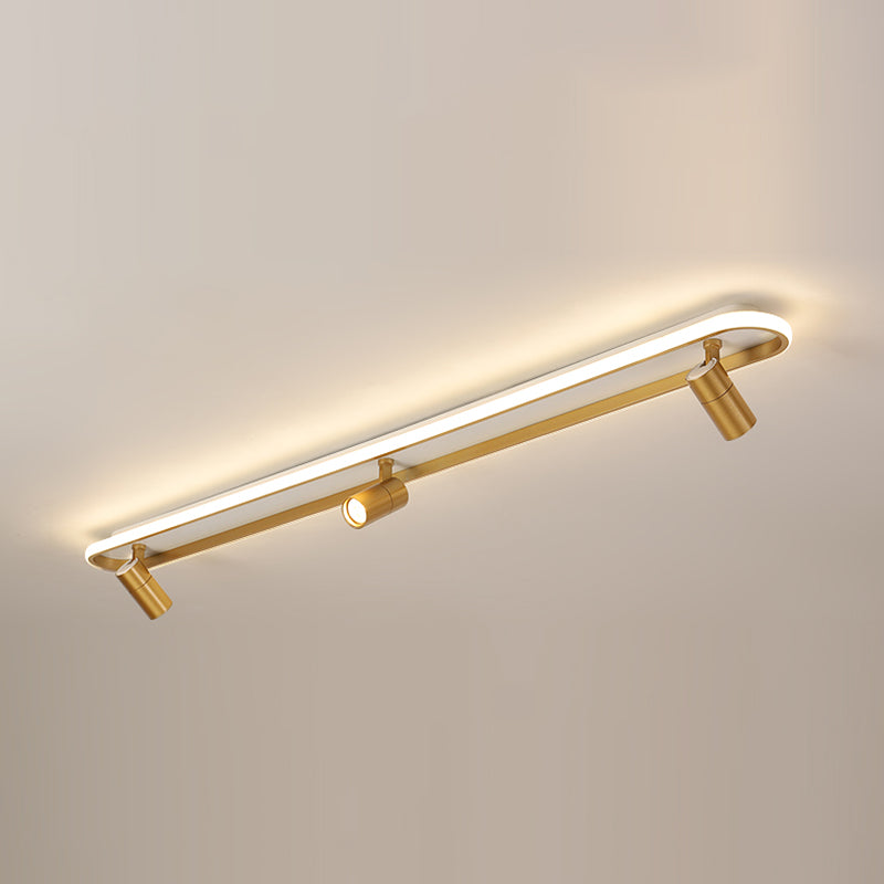 Geometry Shape LED Rail Ceiling Lamp Modern Simple Style Iron Flush Mount for Clothing Store