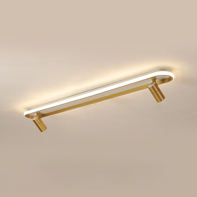 Geometry Shape LED Rail Ceiling Lamp Modern Simple Style Iron Flush Mount for Clothing Store