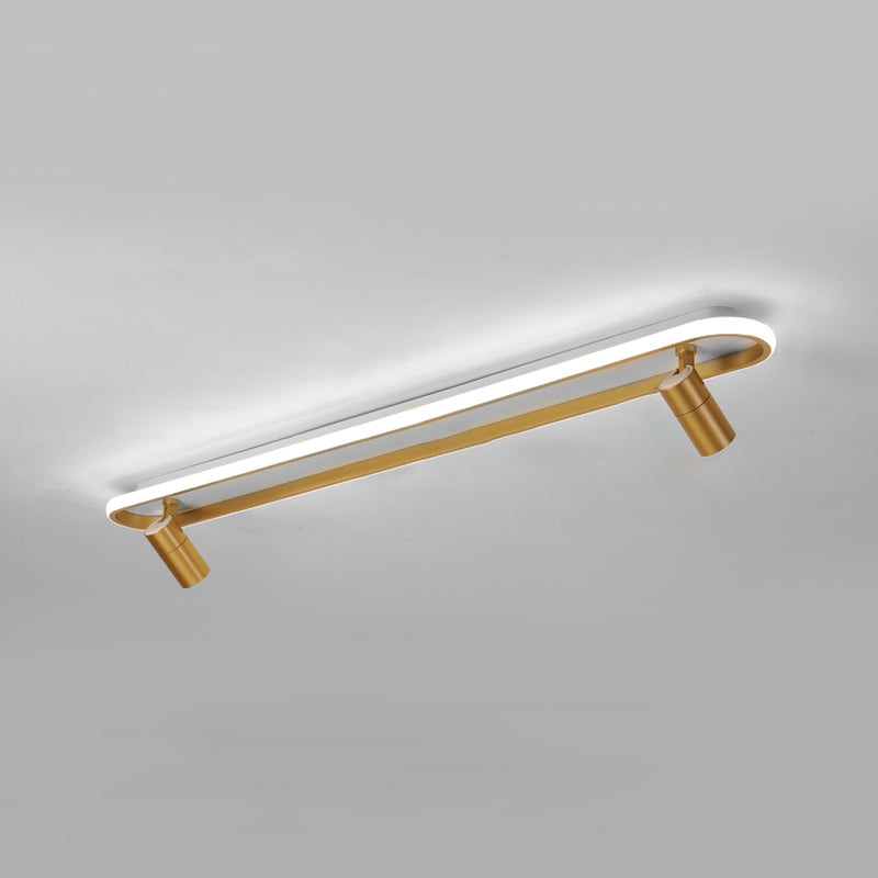 Geometry Shape LED Rail Ceiling Lamp Modern Simple Style Iron Flush Mount for Clothing Store