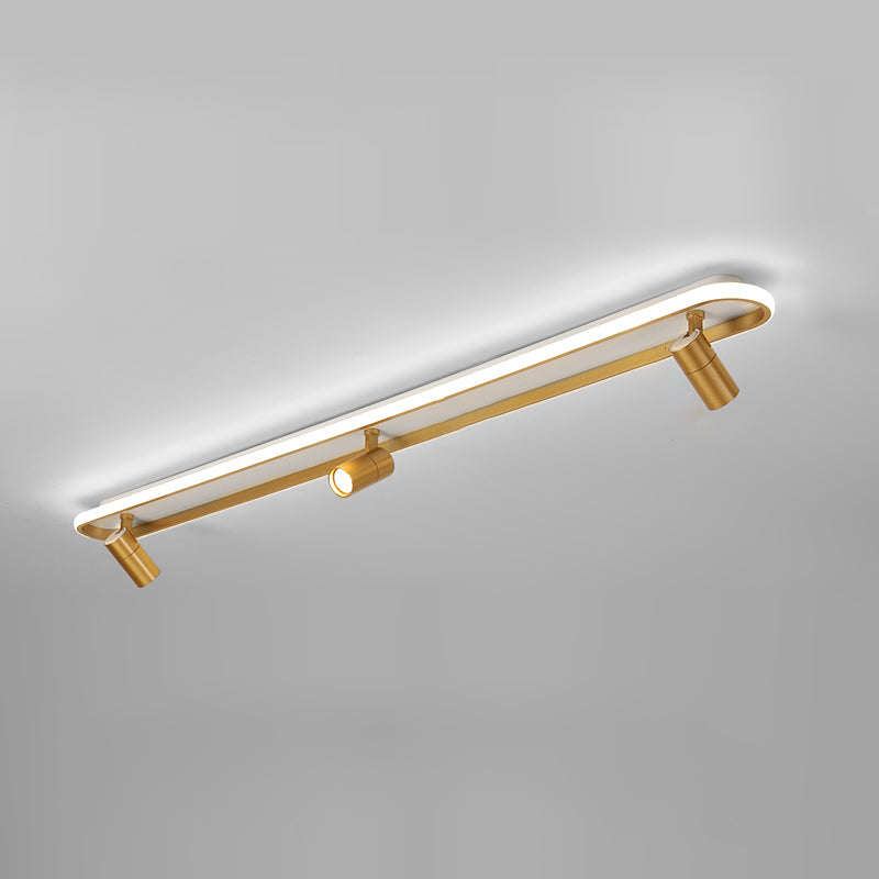 Geometry Shape LED Rail Ceiling Lamp Modern Simple Style Iron Flush Mount for Clothing Store
