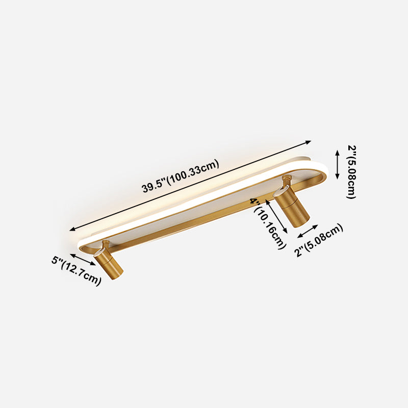 Geometry Shape LED Rail Ceiling Lamp Modern Simple Style Iron Flush Mount for Clothing Store