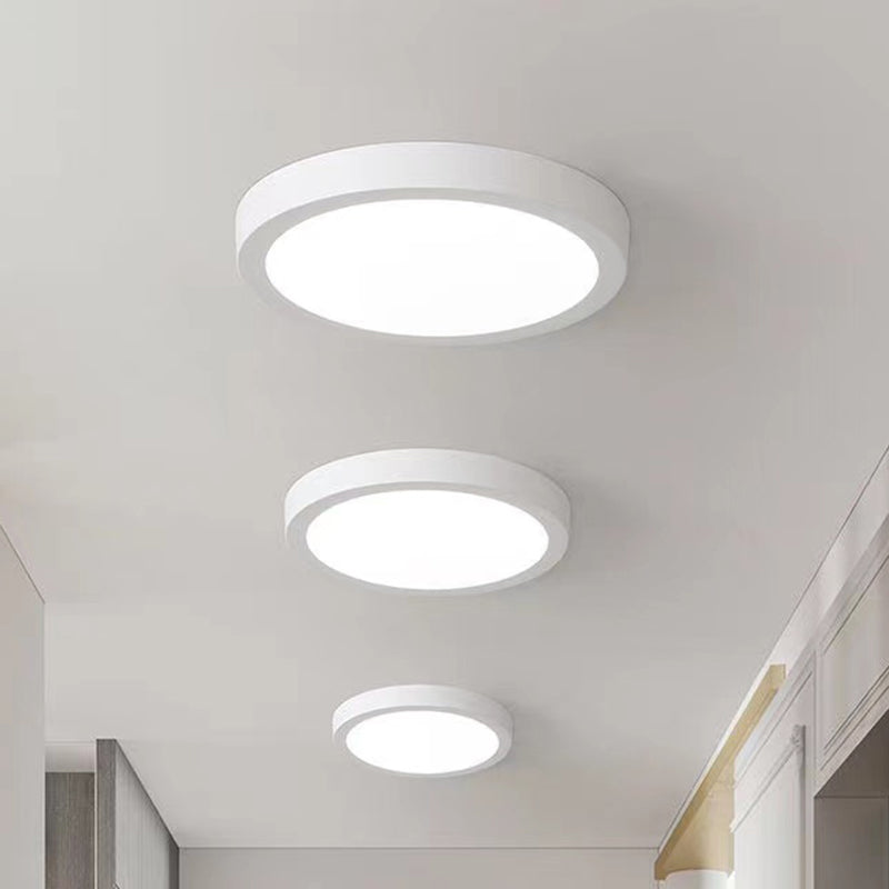 Geometry Shape LED Ceiling Lamp Modern Simple Style Aluminium 1 Light Flush Mount for Corridor