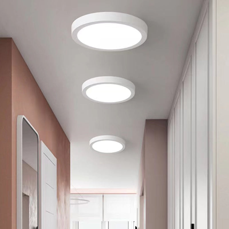 Geometry Shape LED Ceiling Lamp Modern Simple Style Aluminium 1 Light Flush Mount for Corridor