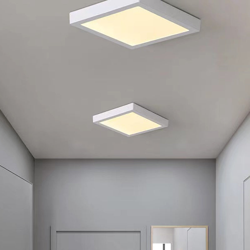 Geometry Shape LED Ceiling Lamp Modern Simple Style Aluminium 1 Light Flush Mount for Corridor