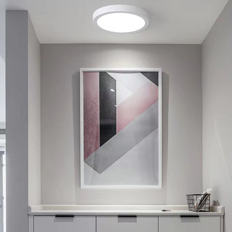 Geometry Shape LED Ceiling Lamp Modern Simple Style Aluminium 1 Light Flush Mount for Corridor