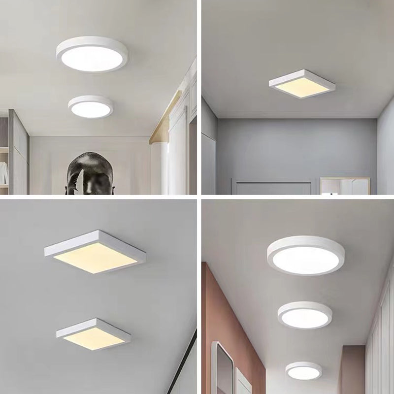 Geometry Shape LED Ceiling Lamp Modern Simple Style Aluminium 1 Light Flush Mount for Corridor