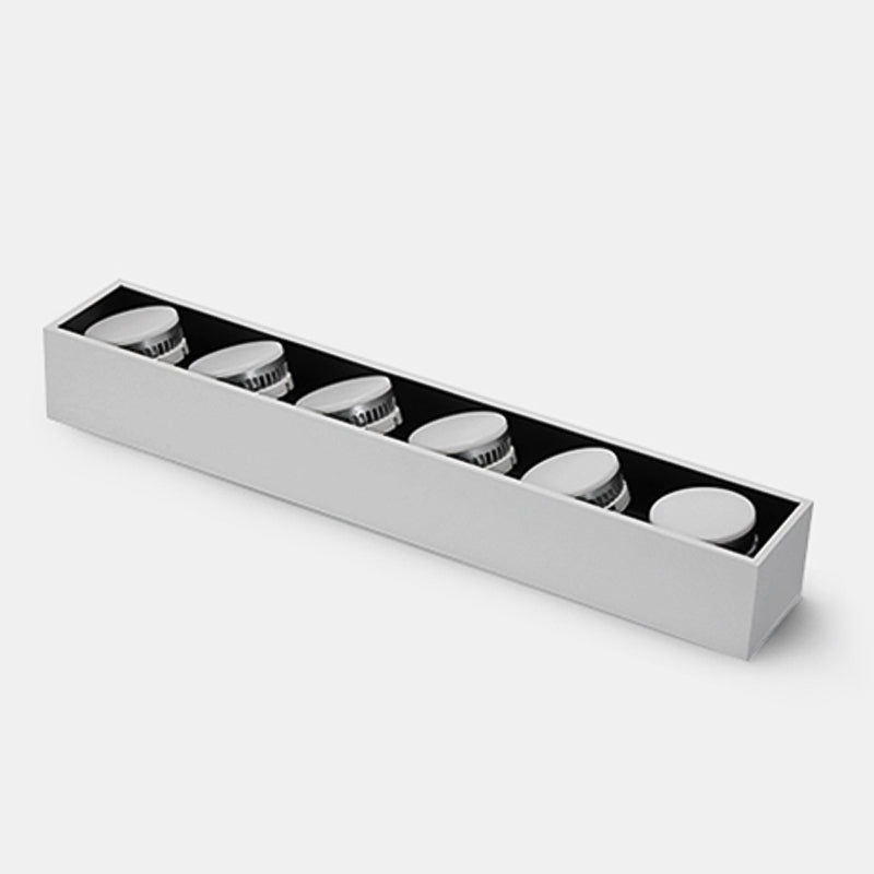 Plafonnier LED de forme rectangulaire, Style Simple et moderne en aluminium, 6 lumières encastrées pour le salon