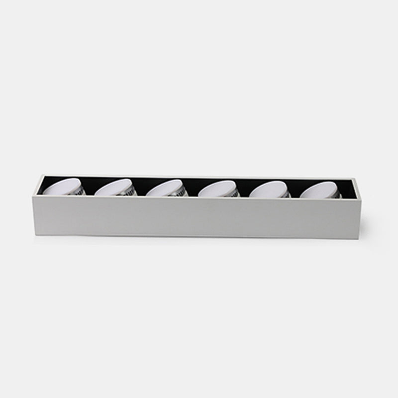 Rectangle Shape LED Ceiling Lamp Modern Simple Style Aluminium 6 Lights Flush Mount for Living Room