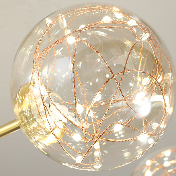 Zeitgenössische Küche Anhänger Lichter linear klare Glasinselbeleuchtungsideen