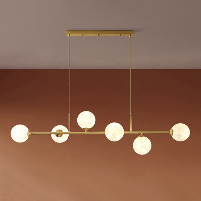 Zeitgenössische Küche Anhänger Lichter linear klare Glasinselbeleuchtungsideen