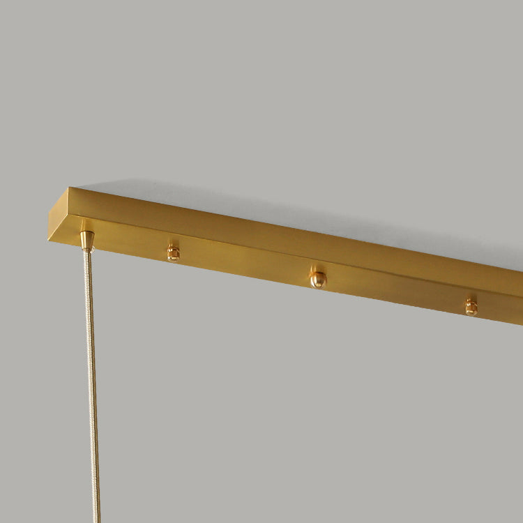 Zeitgenössische Küche Anhänger Lichter linear klare Glasinselbeleuchtungsideen