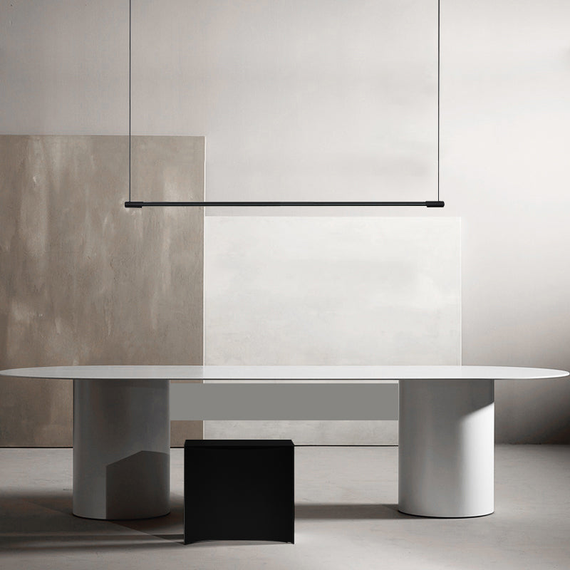 Contemporary Kitchen Pendant Light Linear Pendant Light Fixture Metal 1 Light