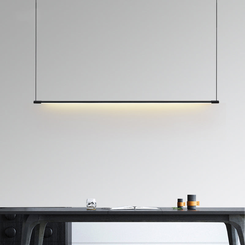 Contemporary Kitchen Pendant Light Linear Pendant Light Fixture Metal 1 Light
