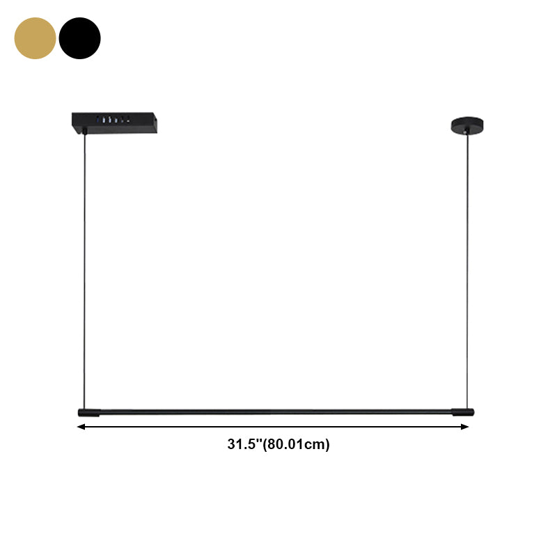 Contemporary Kitchen Pendant Light Linear Pendant Light Fixture Metal 1 Light