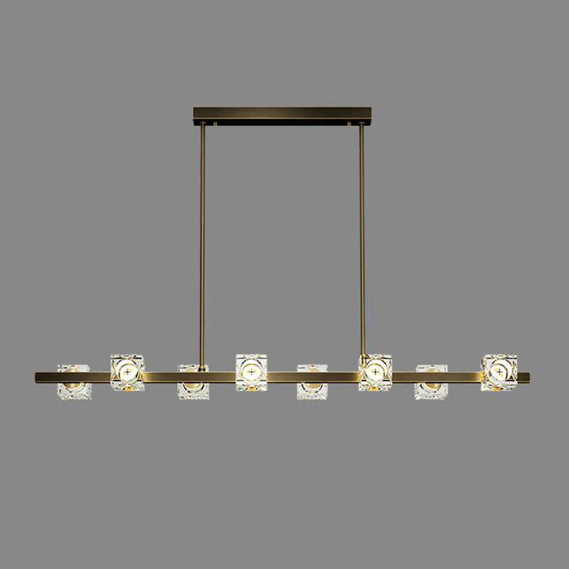 Pendante île en forme d'île d'île contemporaine en forme de cube pour la cuisine