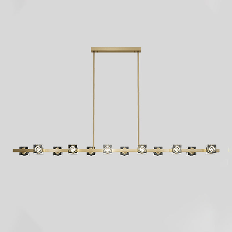 Pendante île en forme d'île d'île contemporaine en forme de cube pour la cuisine