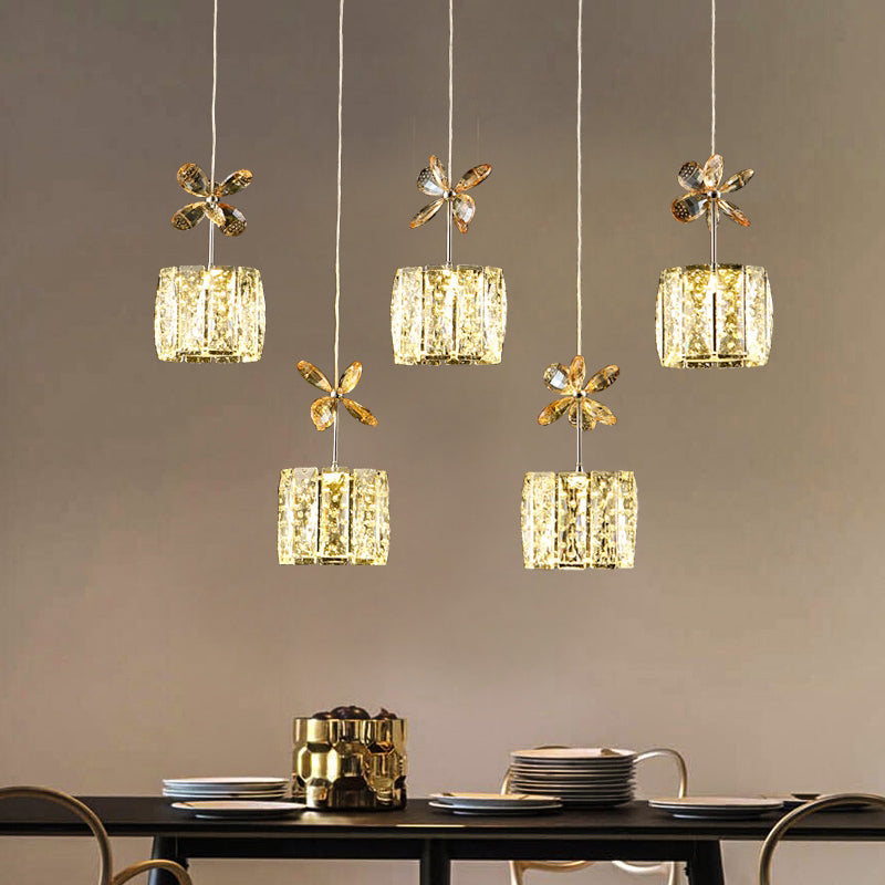 Contemporary Pendant Lights Cylinder Island Lighting Ideas Crystal for Kitchen Island