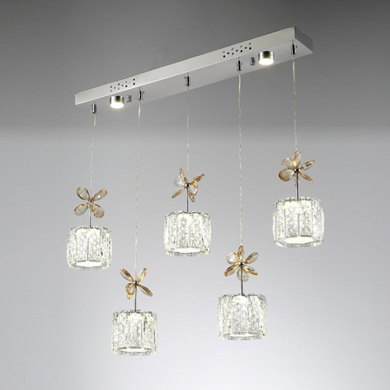 Contemporary Pendant Lights Cylinder Island Lighting Ideas Crystal for Kitchen Island