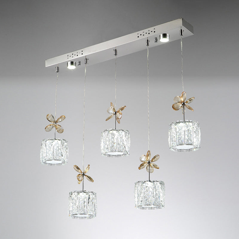 Contemporary Pendant Lights Cylinder Island Lighting Ideas Crystal for Kitchen Island