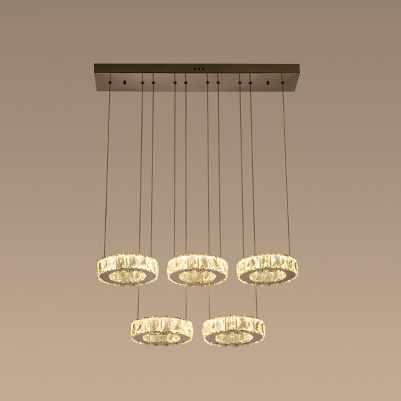 Contemporary Pendant Lights Circle Island Lighting Ideas Crystal for Kitchen Island
