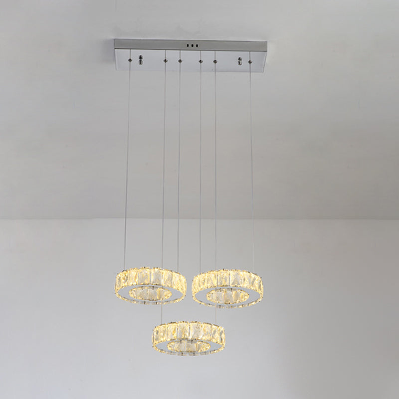 Contemporary Pendant Lights Circle Island Lighting Ideas Crystal for Kitchen Island