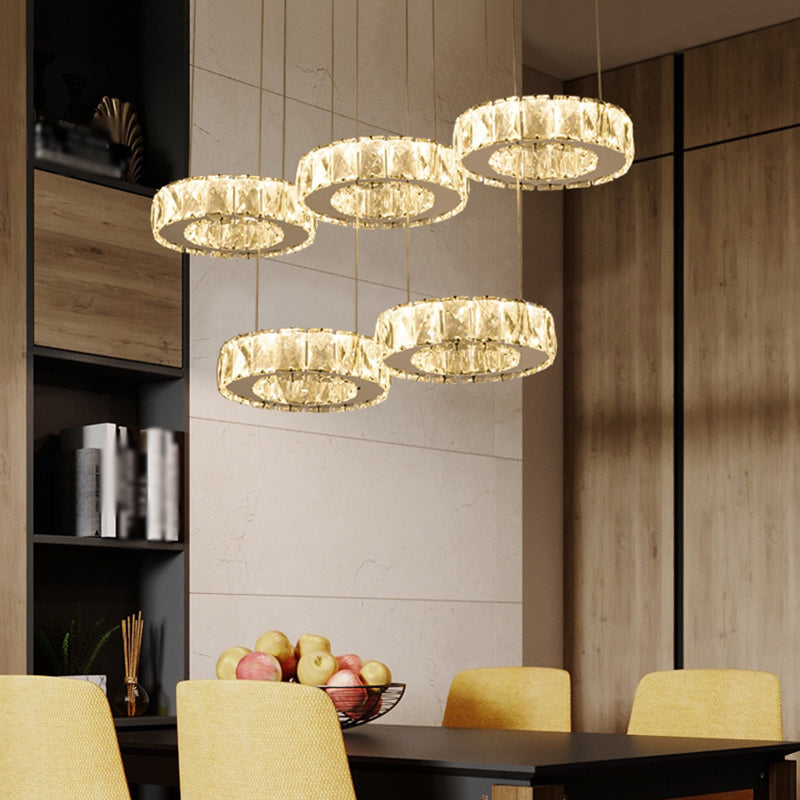 Contemporary Pendant Lights Circle Island Lighting Ideas Crystal for Kitchen Island