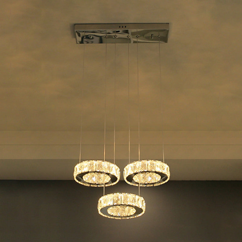 Contemporary Pendant Lights Circle Island Lighting Ideas Crystal for Kitchen Island