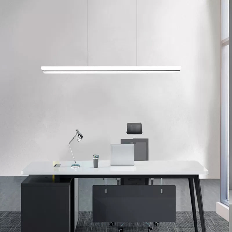 Zeitgenössische Insel Licht Rechteck Metall 1 helle Insellichter in Weiß