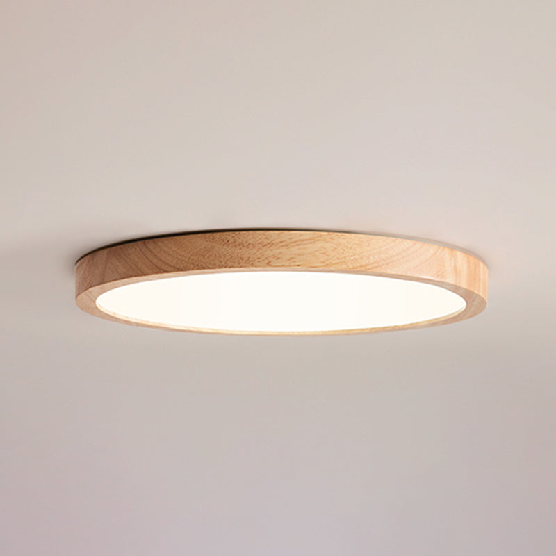 Plafonnier LED de forme ronde, montage encastré en bois de Style Simple et moderne pour le salon