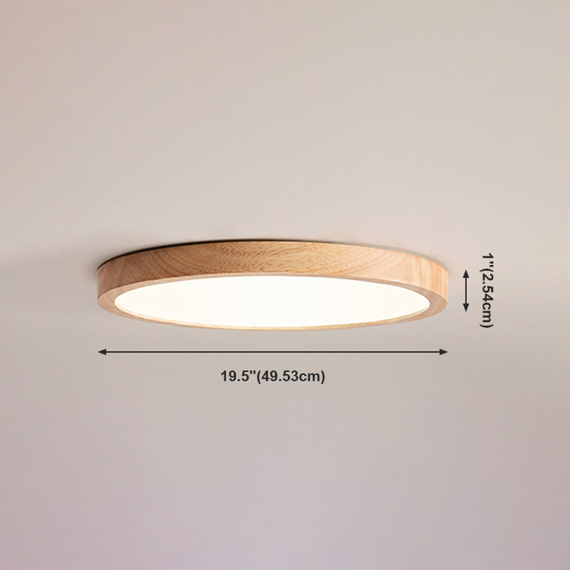 Plafonnier LED de forme ronde, montage encastré en bois de Style Simple et moderne pour le salon