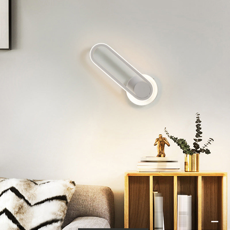 Single Light Geometric Shape Wall Lighting Modern Style Metal Wall Light Sconce