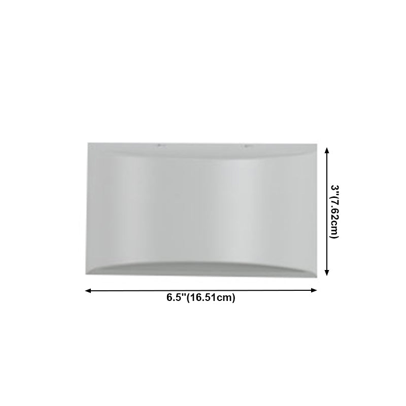 Halbzylinderform Wandbeleuchtung moderner Stil 2 Lichter Metallwand in Weiß montiert