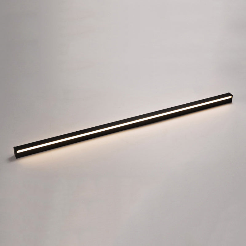 Lineare Form Metallwandbeleuchtung moderner Stil 1-Licht-Wandleuchte in Schwarz