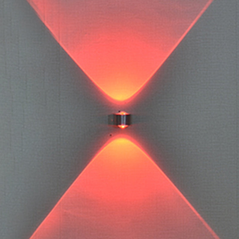 Metall Geometrische Wandleuchten Moderne Stil 2 Leuchten Wandmontierte Lampen in Silber